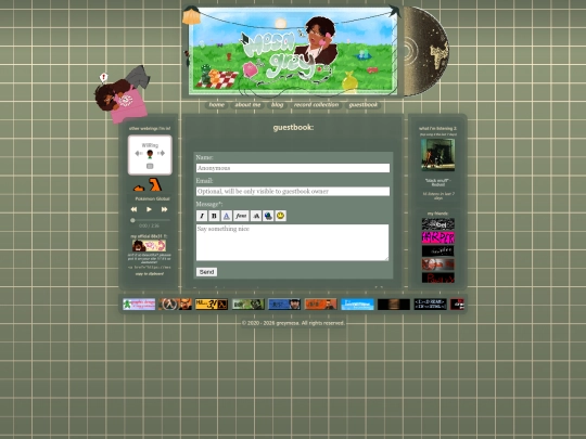 guestbook screenshot