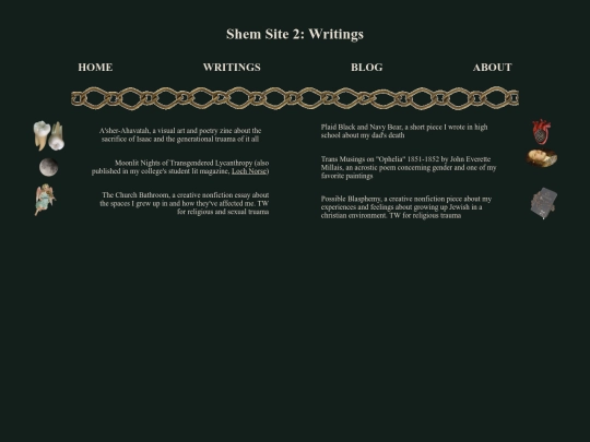 writings screenshot
