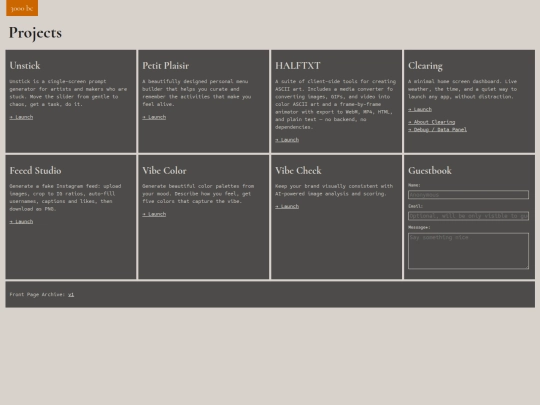 projects screenshot
