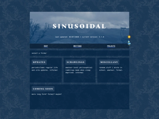 writings screenshot