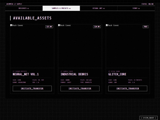 Website screenshot