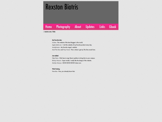 links screenshot
