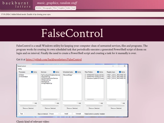 falsecontrol screenshot