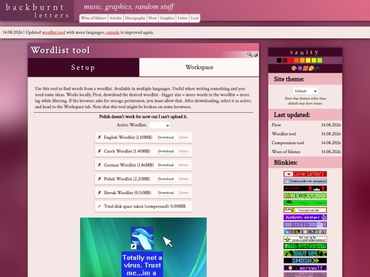wordlist screenshot