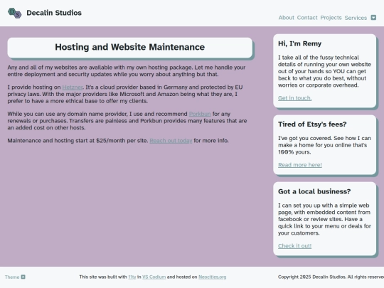 Website screenshot