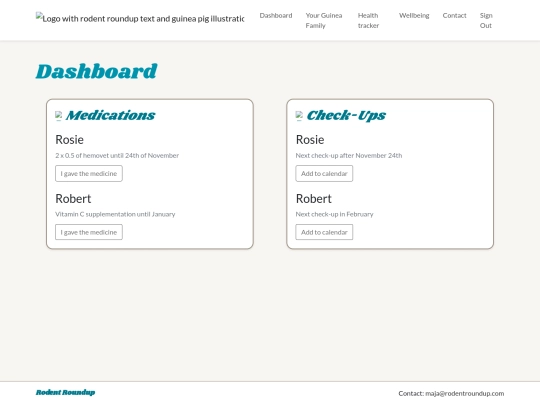 dashboard screenshot