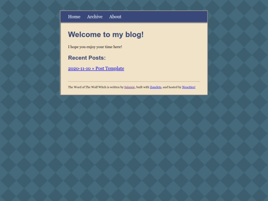 Blog screenshot