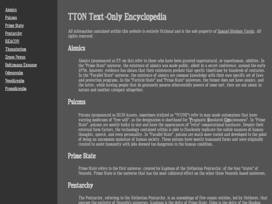 TTON Text-Only Encyclopedia