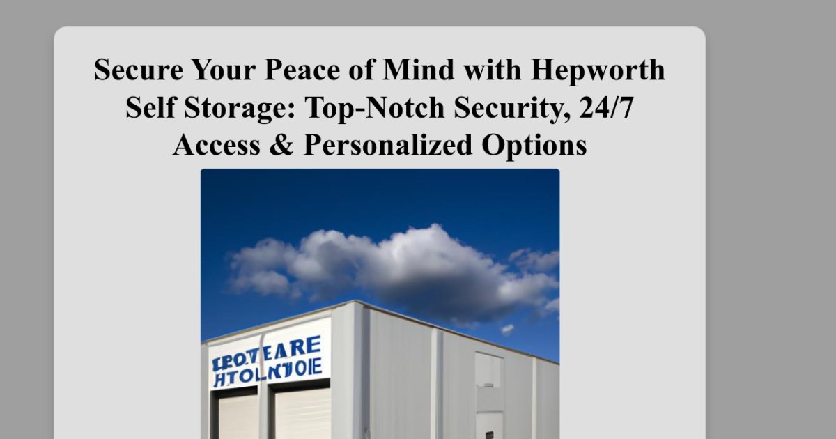 Toptier Self Storage Solutions
