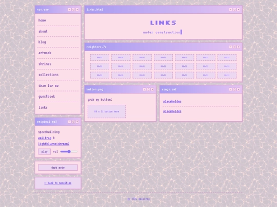 links screenshot