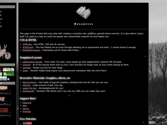 links screenshot