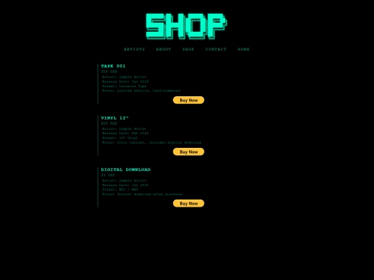 Website screenshot