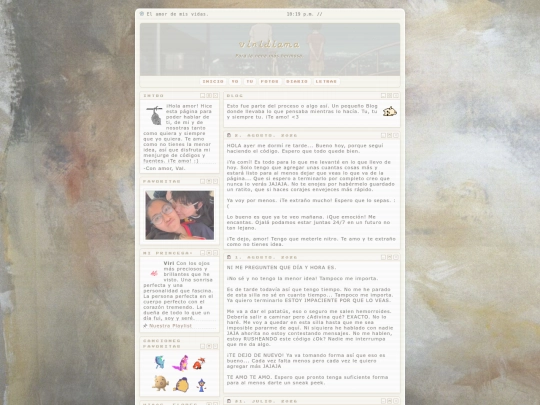 Blog screenshot
