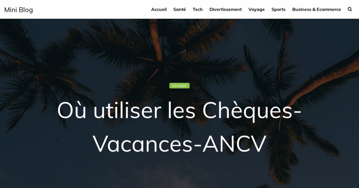 Où Utiliser Les Chèques-Vacances-ANCV