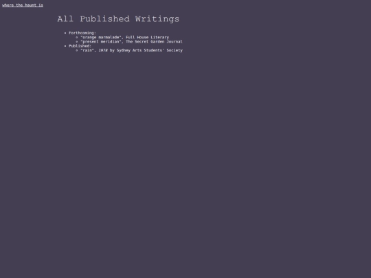 writings screenshot