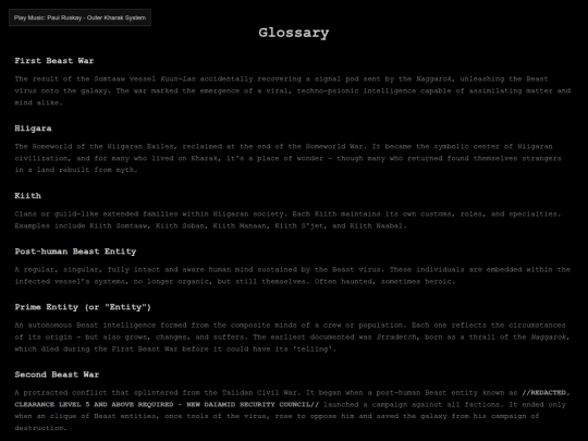 glossary screenshot