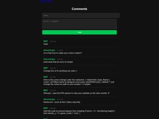 Comments screenshot