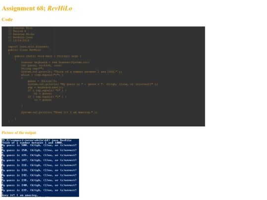 Programs/While/68 screenshot