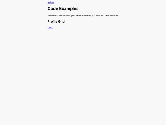 codeexamples screenshot