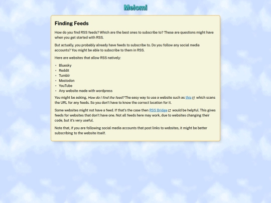 rss/findingfeeds screenshot