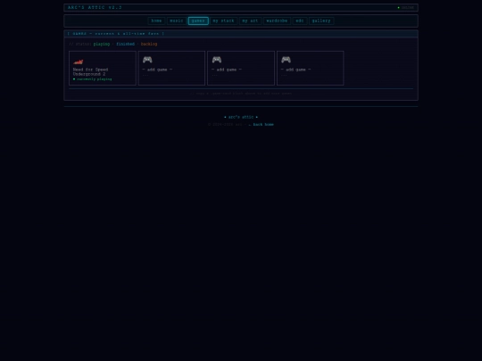 games screenshot