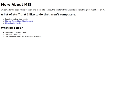 aboutme screenshot