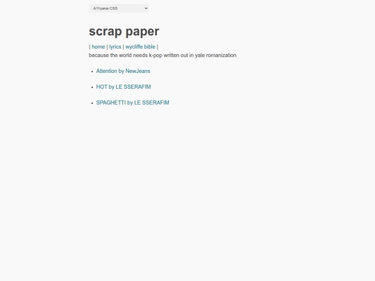 lyrics-list screenshot