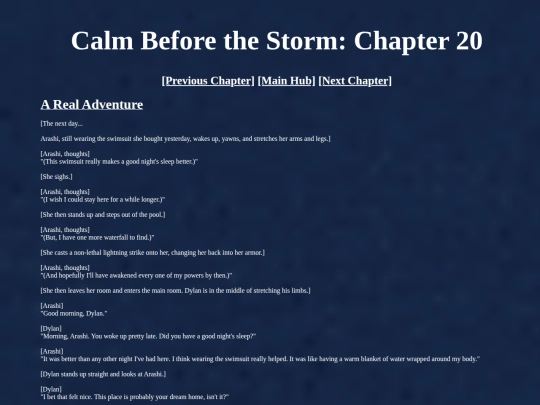 CalmBeforeTheStorm/chapter20 screenshot