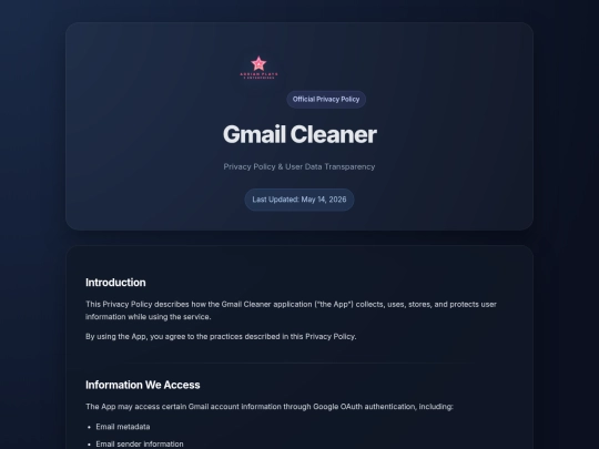 gmail_cleaner_privacy_policy_official_html screenshot