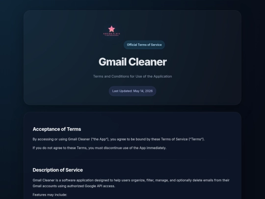 gmail_cleaner_terms_of_service_official_html screenshot