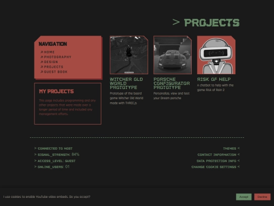 projects screenshot