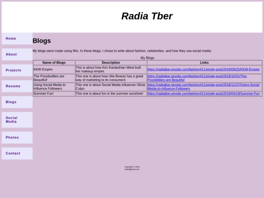 Blogs screenshot