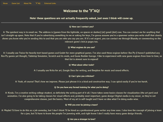 faq screenshot