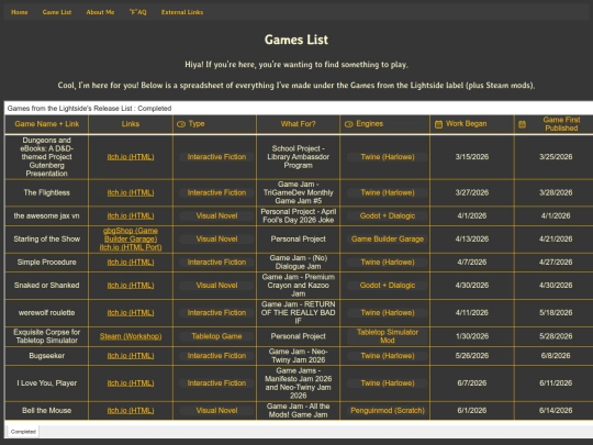 game-list screenshot