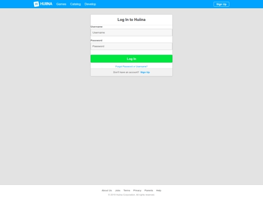 login screenshot