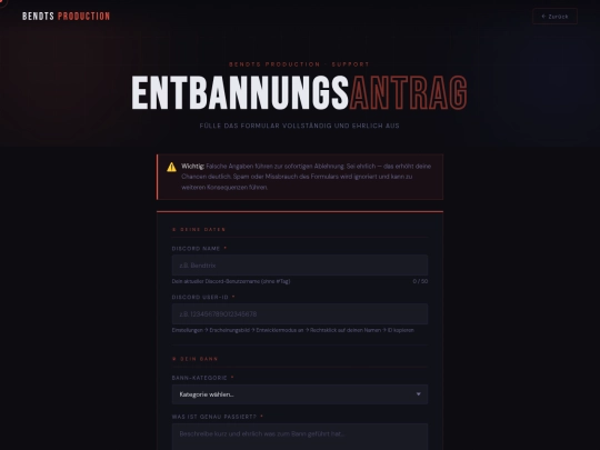 entbannungsantrag screenshot