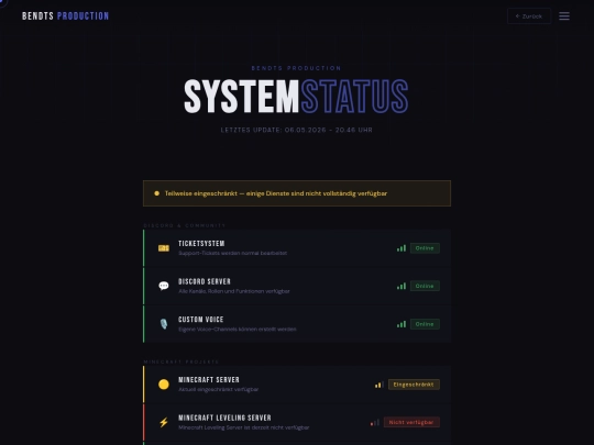 status screenshot