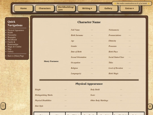 Templates-Tests/MainCharacterTemplate screenshot