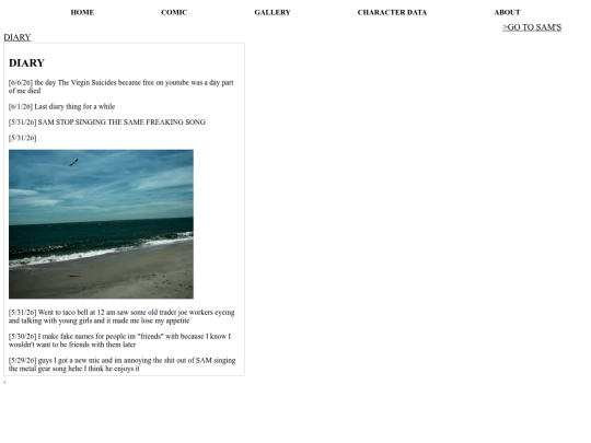 diary screenshot