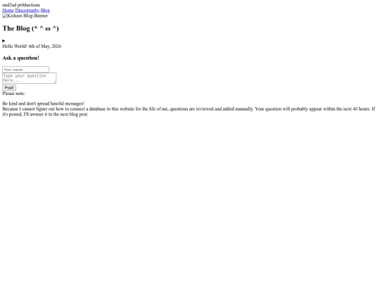 Blog screenshot