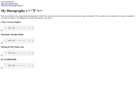 Discography screenshot