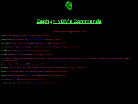commands screenshot