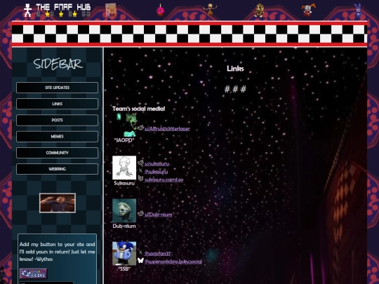 Links screenshot