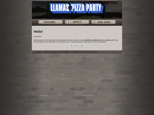 llamaspizzaparty/home screenshot