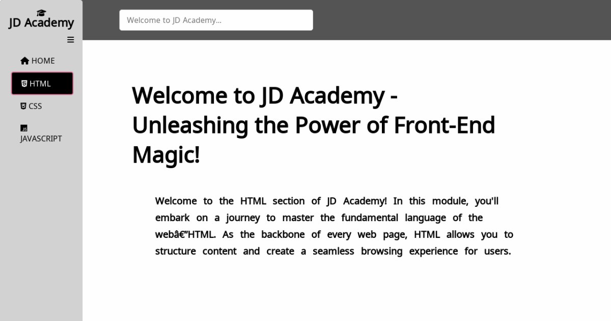 Html Page Jd Academy