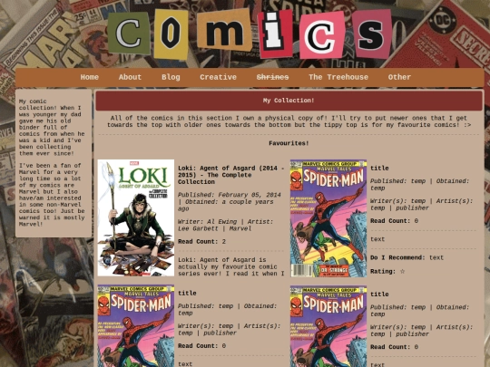 collections/comics screenshot