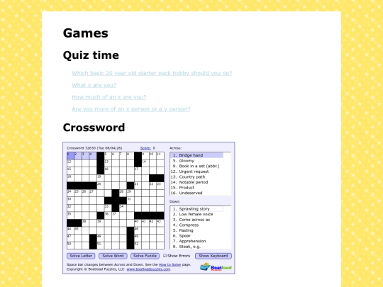 Games screenshot