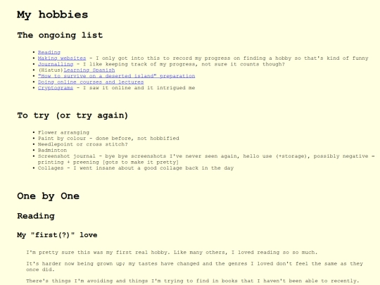 List screenshot