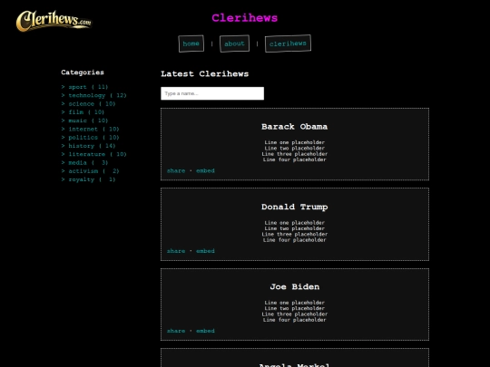 Website screenshot