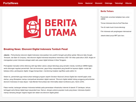 Website screenshot